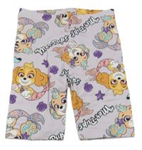 Světlefialové legíové kraťasy s PAW PATROL nickelodeon