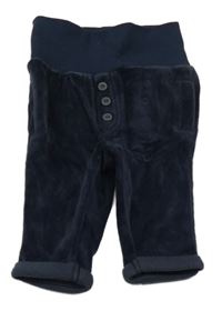 Tmavomodré sametové tepláky S. Oliver