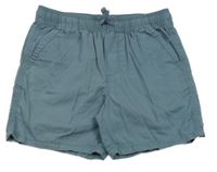 Modrošedé plátěné kraťasy PRIMARK