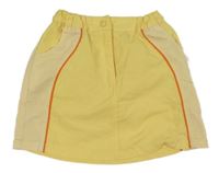 Žlutá šusťáková sukně se síťovinou Smily