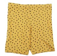 Tmavožluté puntíkaté legínové kraťasy TCM