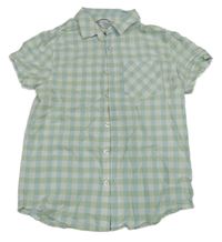 Světlemodro/zeleno-bílá kostkovaná košile PRIMARK