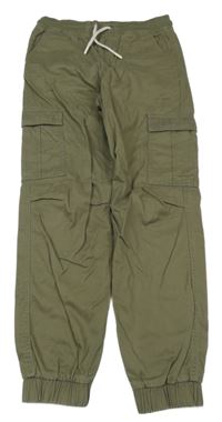 Khaki cargo cuff rifle s úpletovým pasem C&A