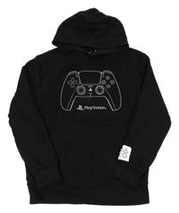 Černá mikina s ovladačem - PlayStation a kapucí C&A