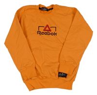 Oranžová mikina s logem a kapsou Reebok