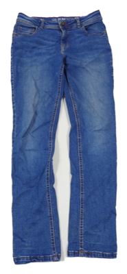 Modré slim teplákové rifle Denim Co.