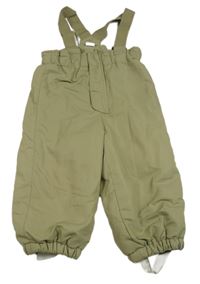 Khaki šusťákové laclové oteplovačky H&M