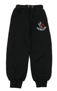 Černé tepláky s výšivkou Moncler