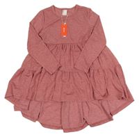 Nové - Červené melírované šaty PatPat