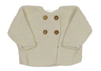 Světlebéžový propínací svetr Zara