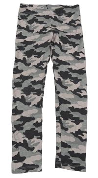 Šedo-antracitovo-růžové army legíny F&F