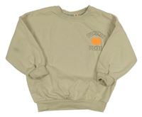 Béžová oversize mikina s dýní a nápisem George