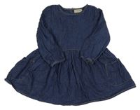 Tmavomodré šaty riflového vzhledu Next