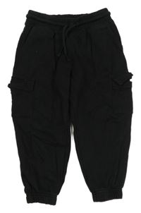 Černé cargo tepláky H&M