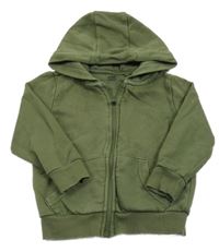 Khaki propínací mikina s kapucí F&F