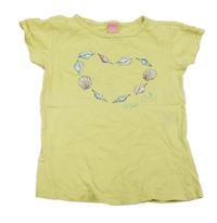 Žluté tričko s mušlemi Dopodopo
