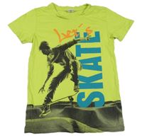 Limetkové tričko se skateboardistou Chapter Young