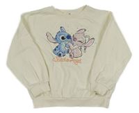 Smetanová mikina se Stitchem a Angel H&M