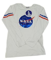 Nové - Bílé triko s logem NASA