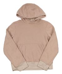 Světlerůžová crop mikina s kapucí zn. Decathlon