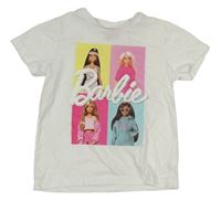 Bílé tričko s Barbie 
