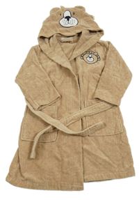 Hnědý forté župan s lvem a kapucí 