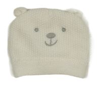 Bílá pletená čepice s čumákem George