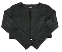 Černé lesklé prošívané bolerko 