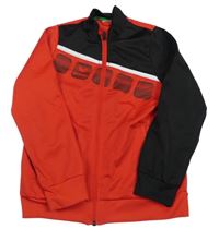 Červeno-černá sportovní propínací mikina 