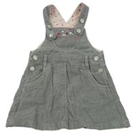 Šedé laclové manšestrové šaty se srdíčkem Papagino