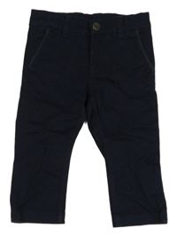 Tmavomodré plátěné chino kalhoty Polarn O. Pyret