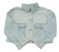 Světlemodrá crop riflová bunda s límečkem Levi´s
