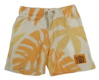Smetnaovo-oranžové teplákové kraťasy s listy H&M