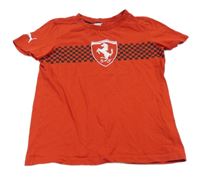 Červené tričko s erbem a logem Puma