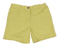 Žluté plátěné kraťasy F&F