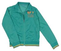 Zelená sportovní propínací mikina s nápisem hema