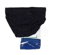 Nové - 3x slipy - tmavomodré + modré + šedé Primark