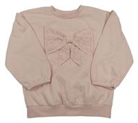 Světlerůžová mikina s mašlí Matalan