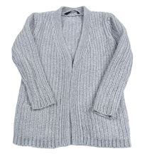 Světlešedý pletený žinylkový cardigan George