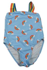 Modré jednodílné plavky s duhami Primark