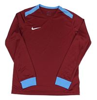 Vínovo-modré sportovní triko s logem Nike