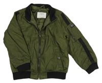Khaki šusťákový lehký zateplený bomber Zara