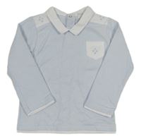 Světlemodro-bílé polo triko 