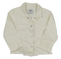 Bílá riflová bunda s madeirou Zara