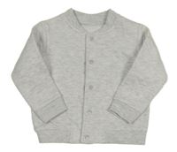 Světlešedá melírovaná propínací mikina Matalan