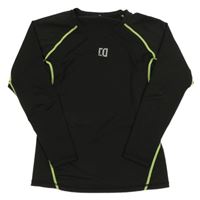 Černo-zelené funkční triko s potiskem 