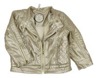 Zlatá prošívaná koženková zateplená bunda Orchestra