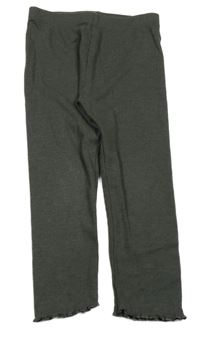 Šedé žebrované legíny Tu