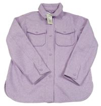 Nové - Lila flaušová košilová bunda George