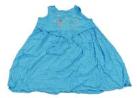 Světlemodré šaty s květy 